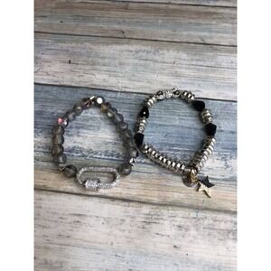 Erimish Bracelet Beaded Stretch Stack - Lot of 2
